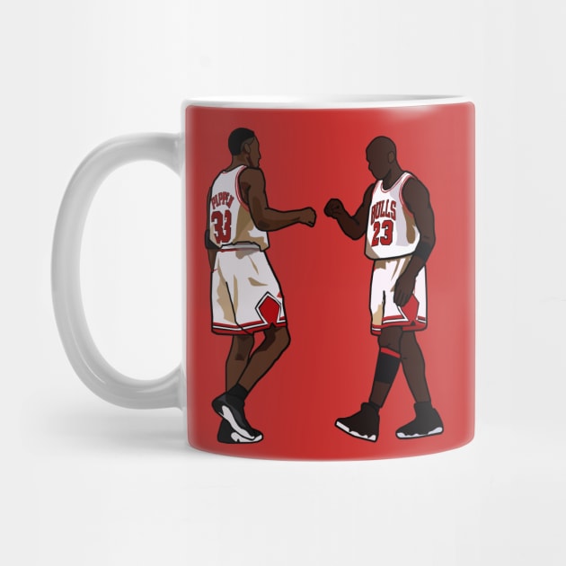 Michael Jordan And Scottie Pippen Throwback Chicago Bulls NBA by xavierjfong